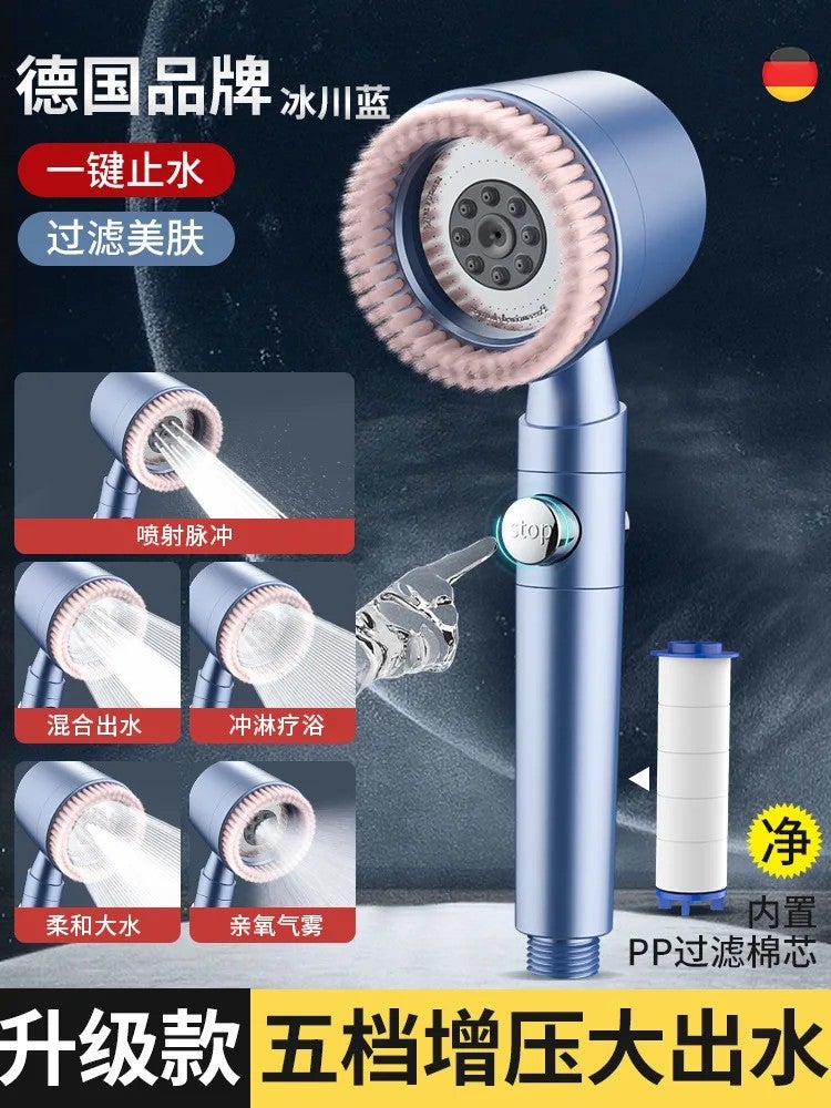 Bluejw New Multifunction Showerhead with Filters - Powerful Pressurized Handheld Bath Shower Set for Home - Image 1